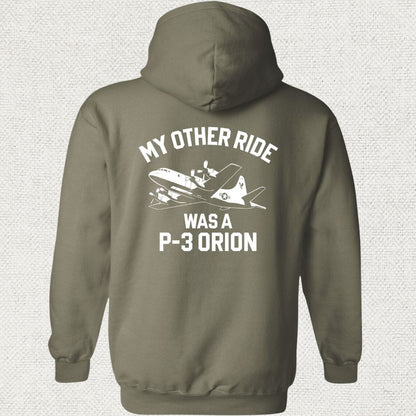 NavyHumor Hoodie Military Green / S My Other Ride Was A P-3 Orion Hoodie