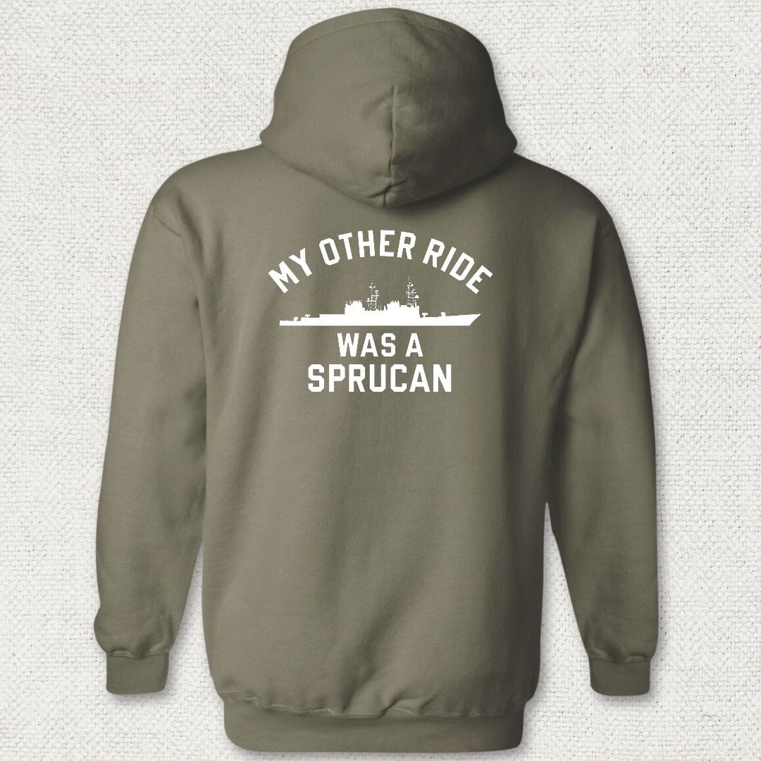 NavyHumor Hoodie Military Green / S My Other Ride Was A Sprucan Hoodie