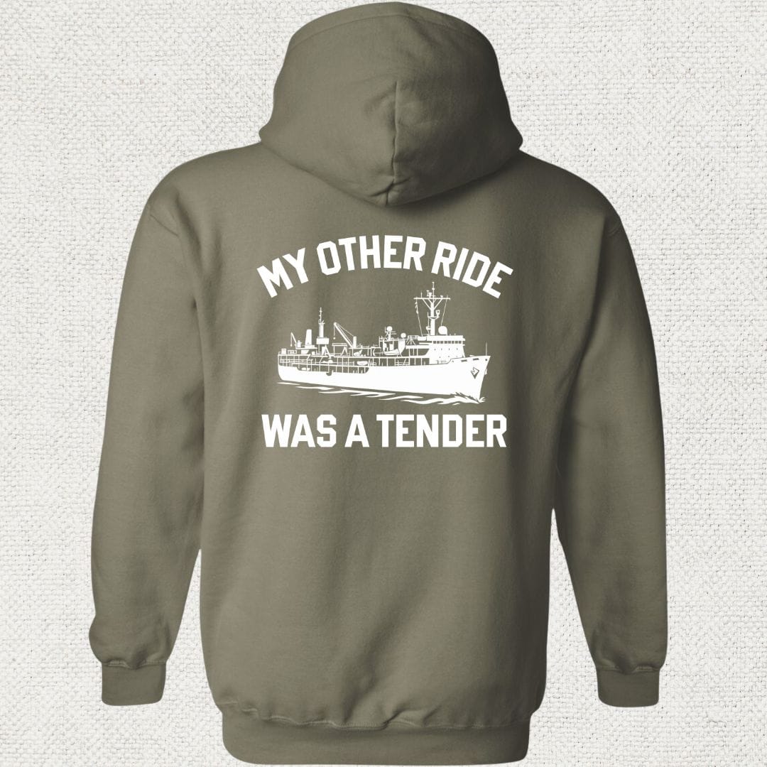 NavyHumor Hoodie Military Green / S My Other Ride Was A Tender Hoodie