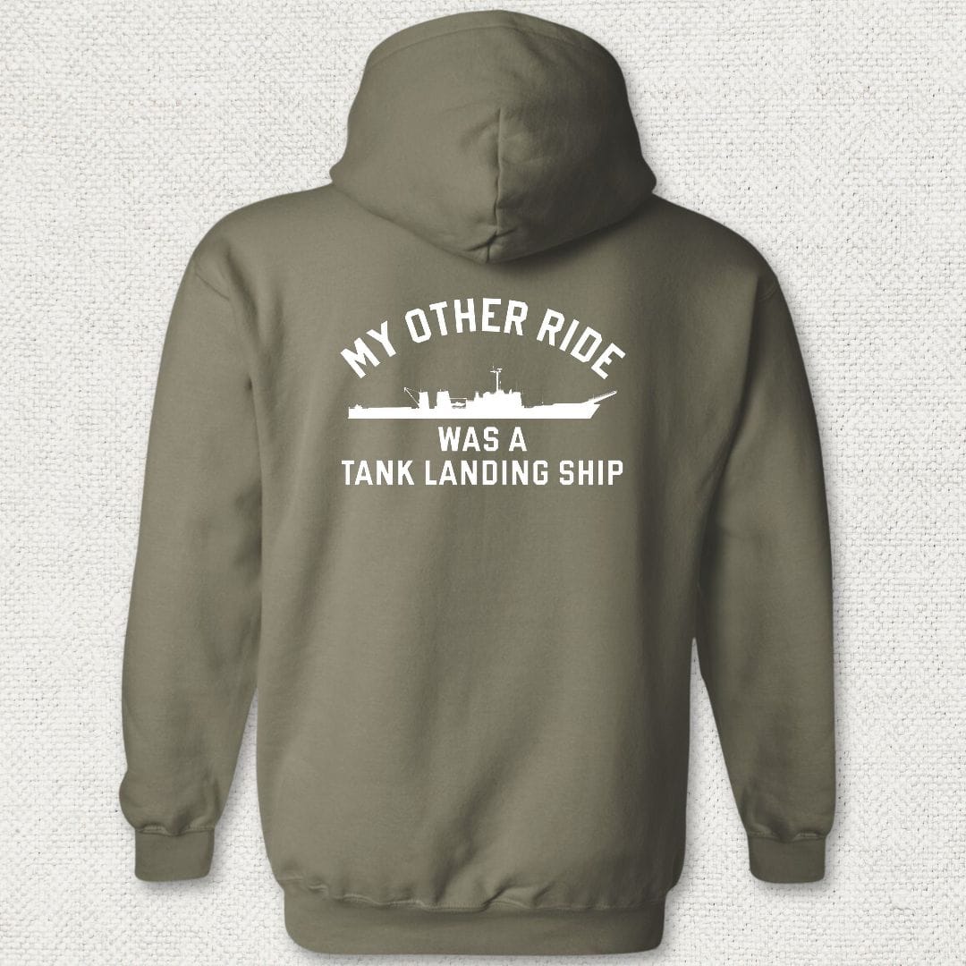 NavyHumor Hoodie Military Green / S My Other Ride Was An LST (Newport-Class) Hoodie