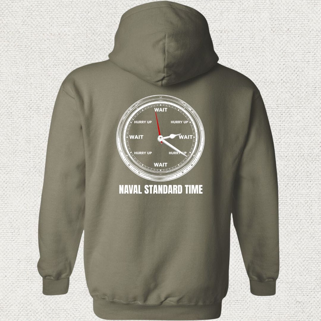 NavyHumor Hoodie Military Green / S Naval Standard Time Hoodie