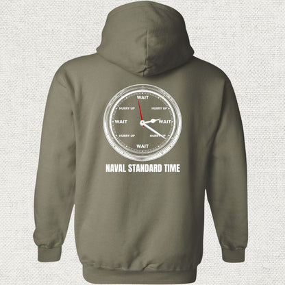 NavyHumor Hoodie Military Green / S Naval Standard Time Hoodie