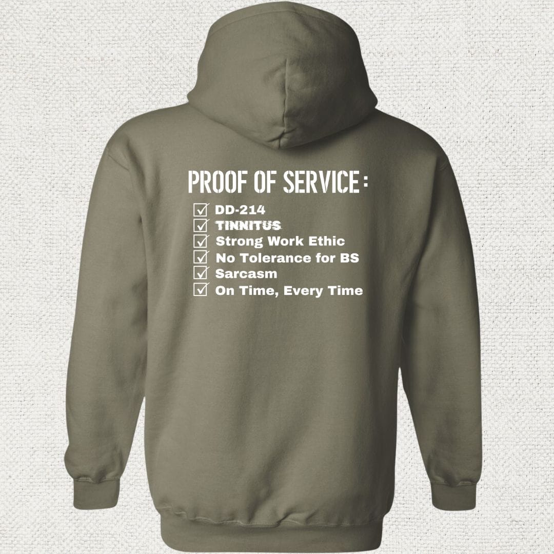 NavyHumor Hoodie Military Green / S Proof of Service Checklist Hoodie