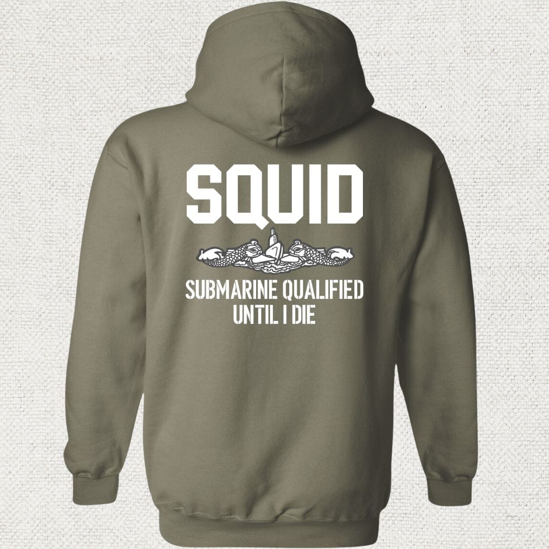 NavyHumor Hoodie Military Green / S SQUID - Submarine Qualified Hoodie