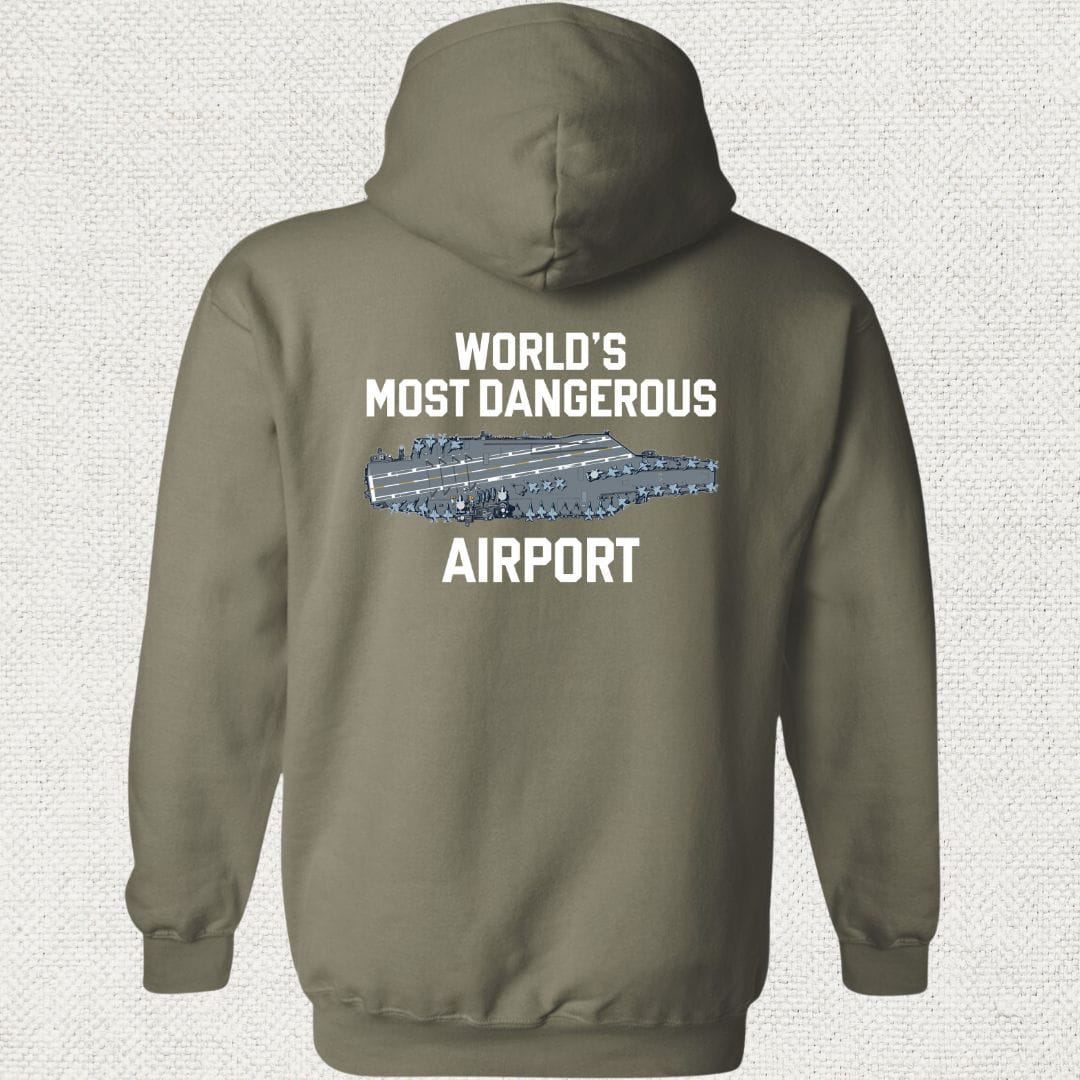 NavyHumor Hoodie Military Green / S World's Most Dangerous Airport Hoodie