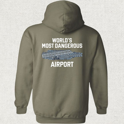 NavyHumor Hoodie Military Green / S World's Most Dangerous Airport Hoodie