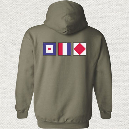 NavyHumor Hoodie Military Green / S WTF - Signal Flag Hoodie