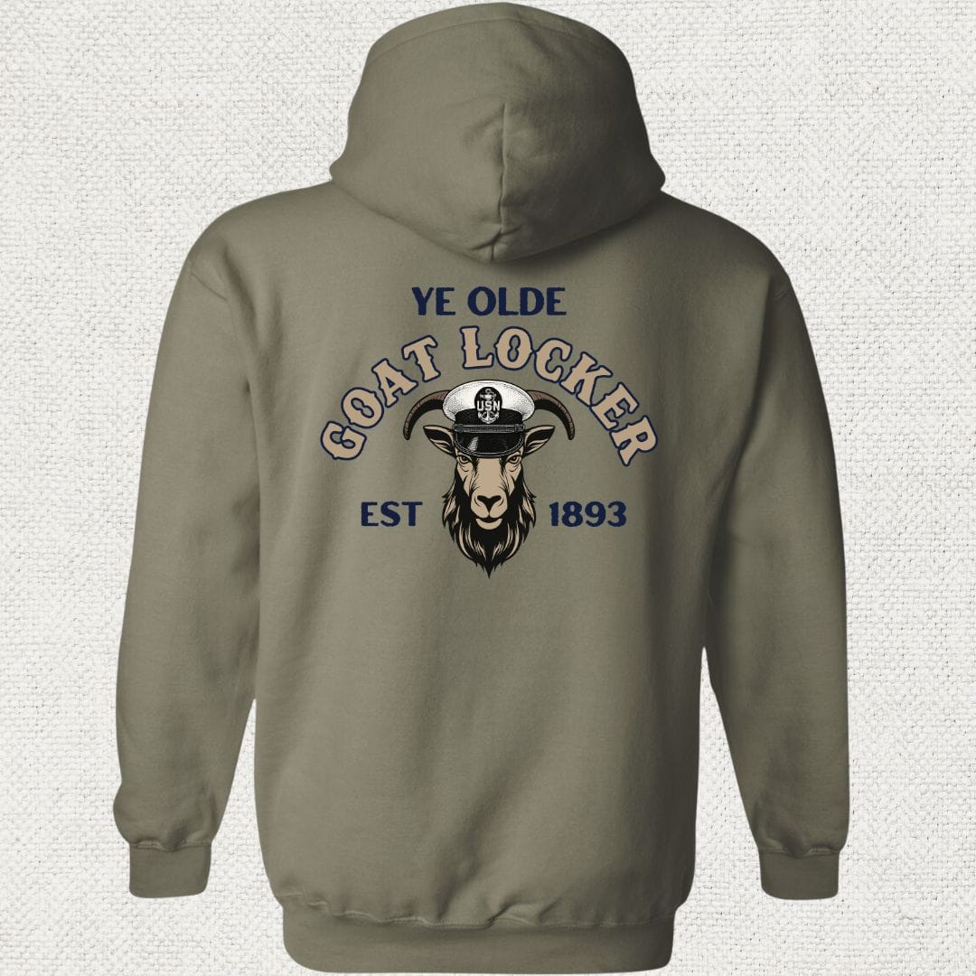 NavyHumor Hoodie Military Green / S Ye Olde Goat Locker Hoodie