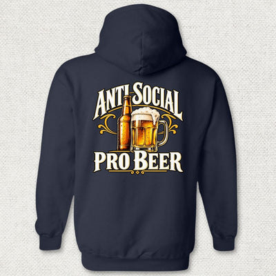 Anti Social, Pro Beer Hoodie