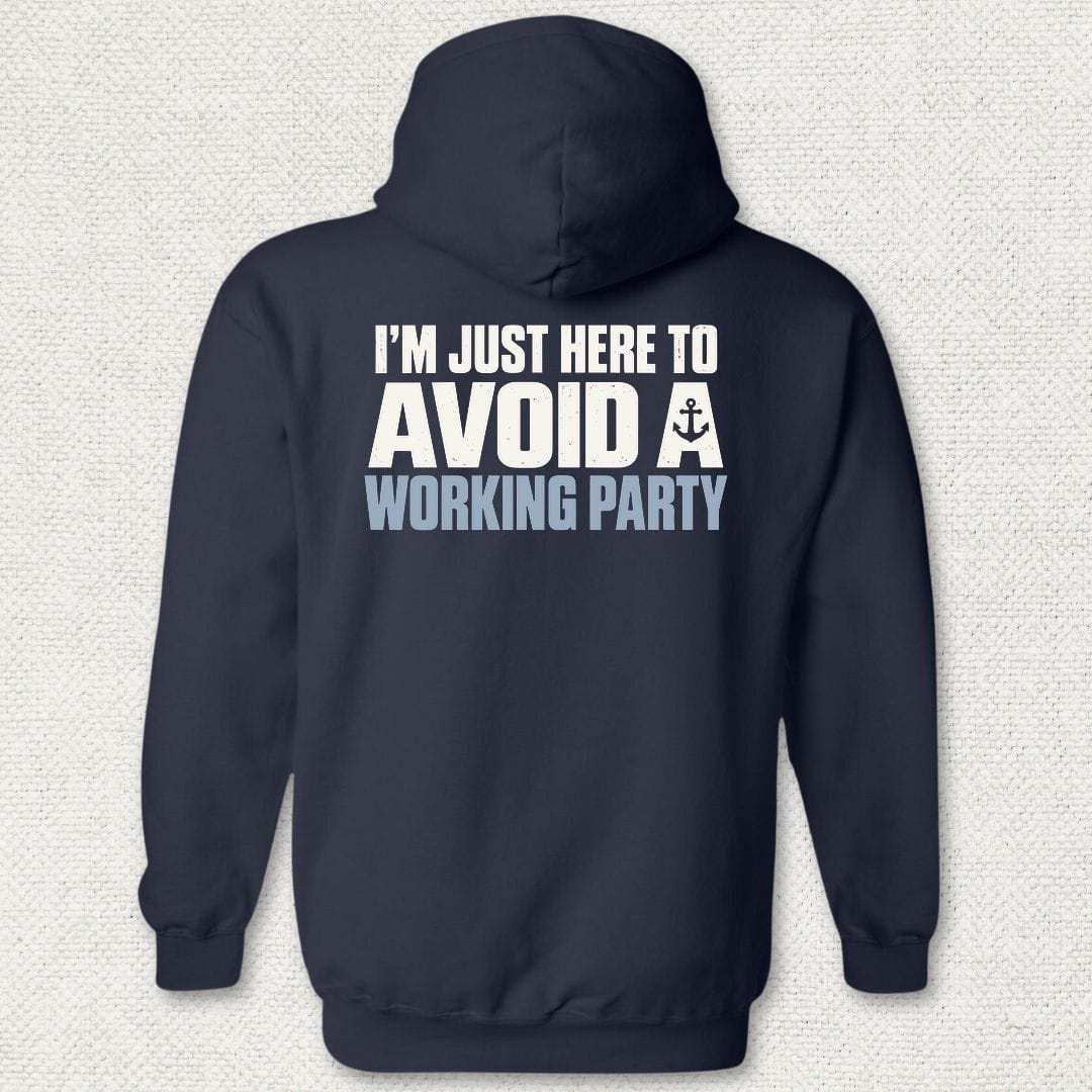 NavyHumor Hoodie Navy / S Avoid A Working Party Hoodie