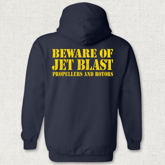 NavyHumor Hoodie Navy / S Beware of Jet Blast Hoodie