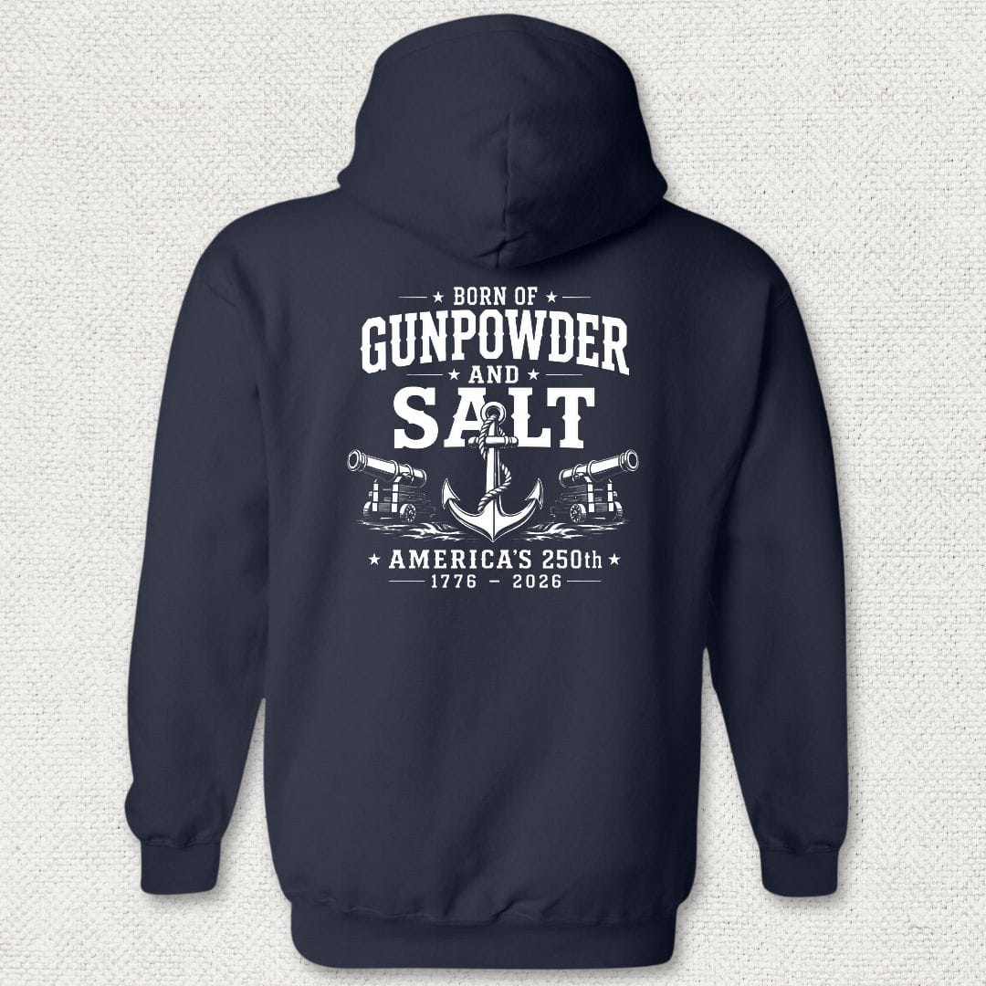 NavyHumor Hoodie Navy / S Born of Gunpowder & Salt - America's 250th Hoodie