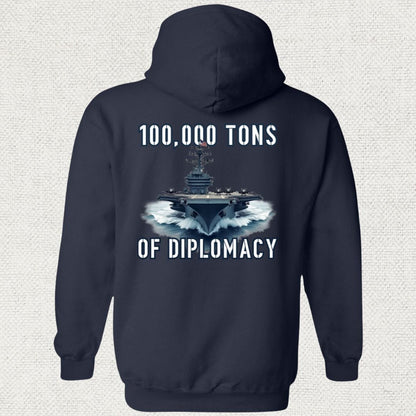NavyHumor Hoodie Navy / S Carrier Diplomacy Hoodie