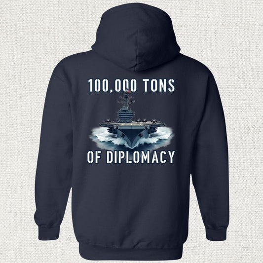 NavyHumor Hoodie Navy / S Carrier Diplomacy Hoodie