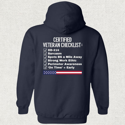 Certified Veteran Checklist Hoodie