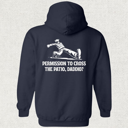 NavyHumor Hoodie Navy / S Cross The Patio, Daddio Hoodie