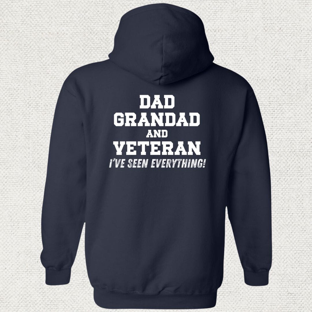 NavyHumor Hoodie Navy / S Dad, Grandad and Veteran Hoodie