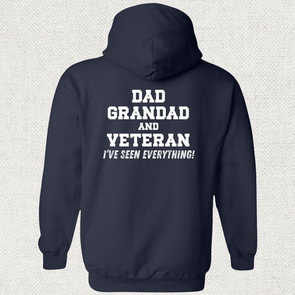 NavyHumor Hoodie Navy / S Dad, Grandad and Veteran Hoodie