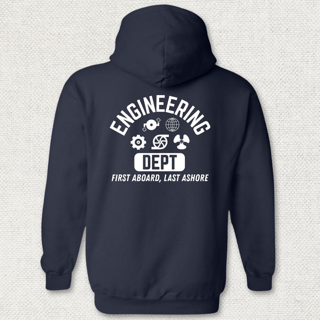 NavyHumor Hoodie Navy / S Engineering - First Aboard Hoodie