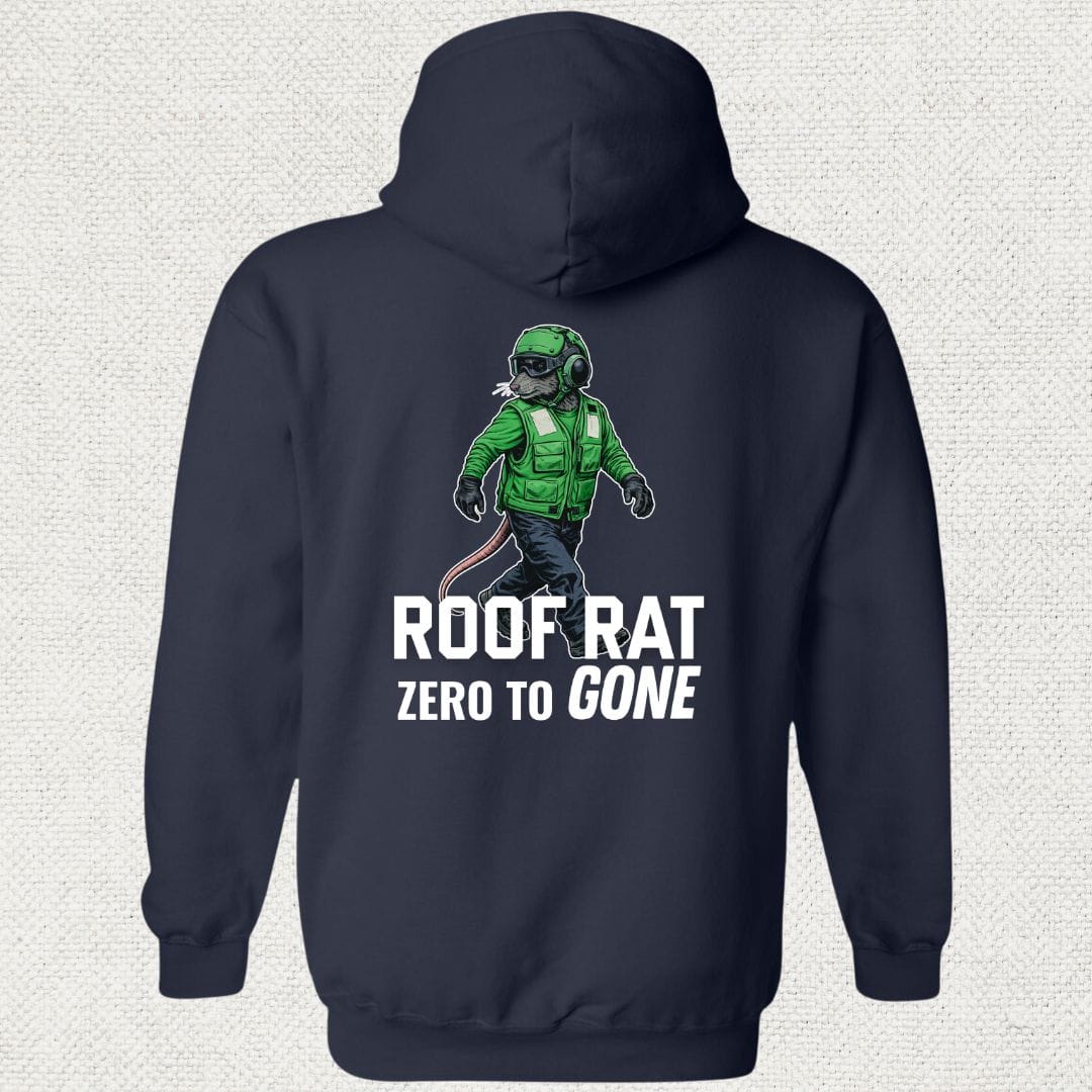 NavyHumor Hoodie Navy / S Green Roof Rat - Hoodie