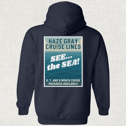 NavyHumor Hoodie Navy / S Haze Gray Cruise Lines Hoodie