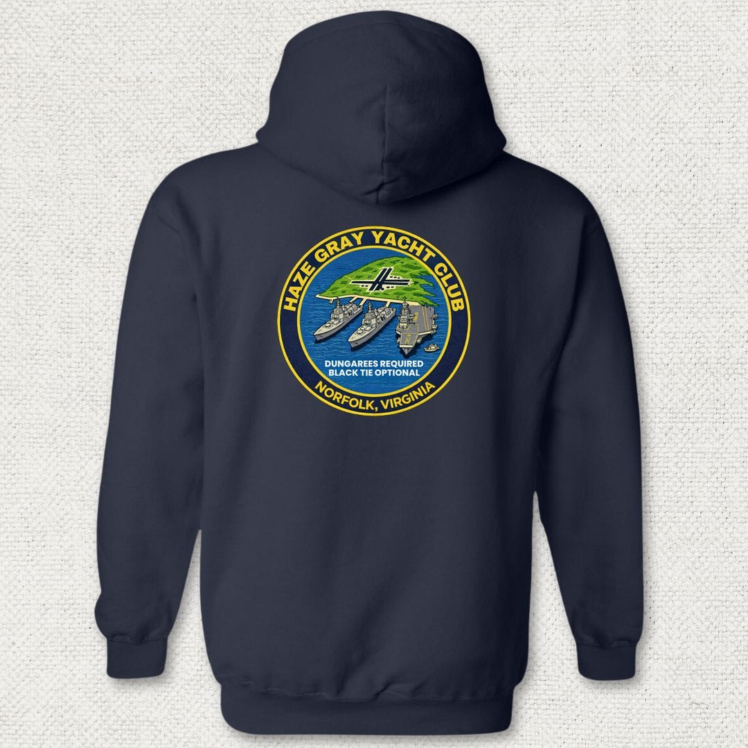 NavyHumor Hoodie Navy / S Haze Gray Yacht Club - Norfolk Hoodie