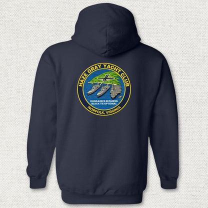 NavyHumor Hoodie Navy / S Haze Gray Yacht Club - Norfolk Hoodie