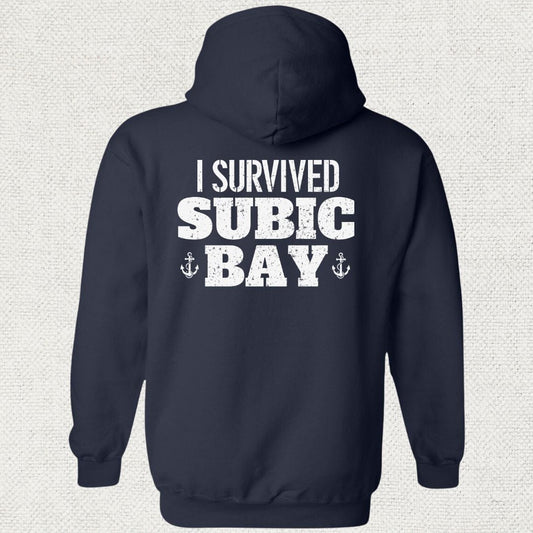 NavyHumor Hoodie Navy / S I Survived Subic Bay Hoodie