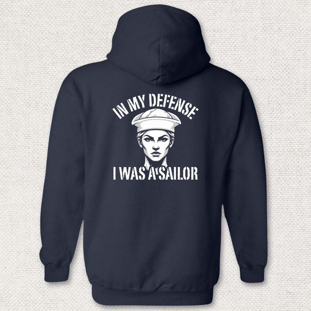 NavyHumor Hoodie Navy / S In My Defense - Female Hoodie