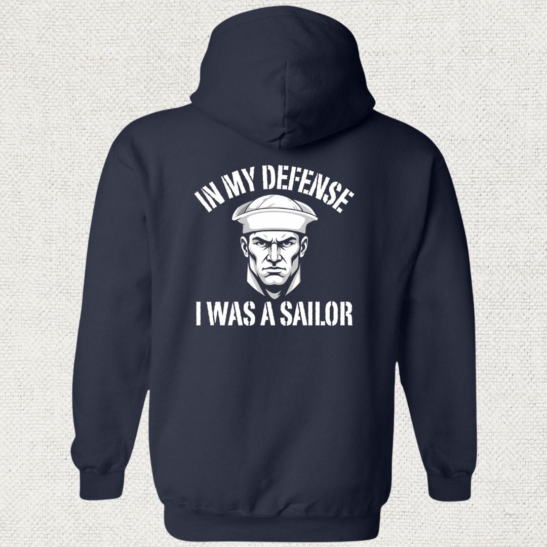NavyHumor Hoodie Navy / S In My Defense - Male Hoodie