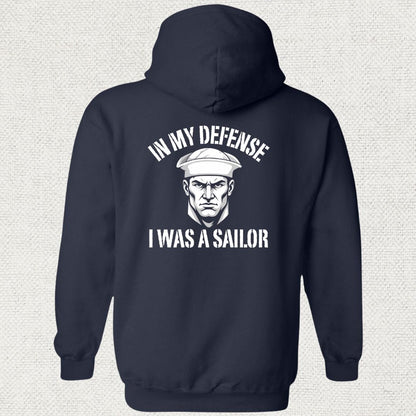 NavyHumor Hoodie Navy / S In My Defense - Male Hoodie