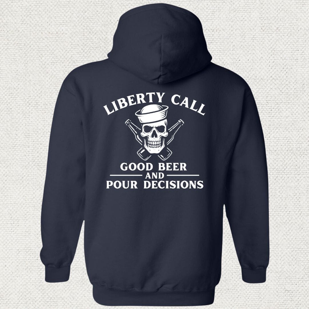 NavyHumor Hoodie Navy / S Liberty Call - Pour Decisions Hoodie
