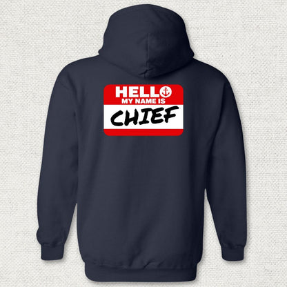 NavyHumor Hoodie Navy / S My Name Is Chief Hoodie