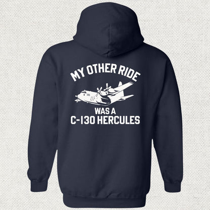 NavyHumor Hoodie Navy / S My Other Ride Was A C-130 Hercules Hoodie