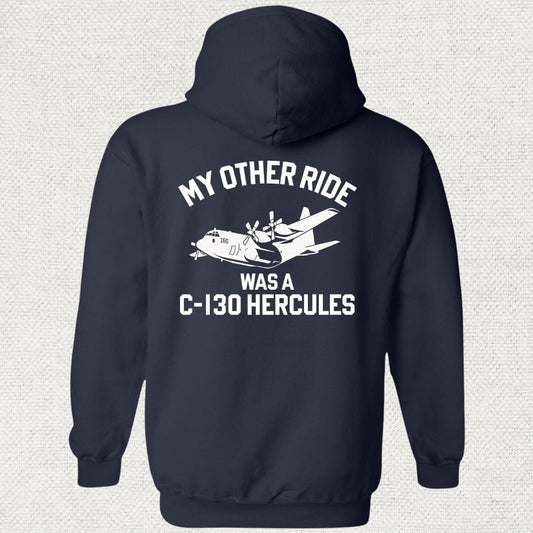 NavyHumor Hoodie Navy / S My Other Ride Was A C-130 Hercules Hoodie