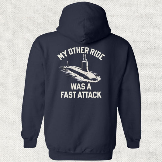 NavyHumor Hoodie Navy / S My Other Ride Was A Fast Attack Hoodie