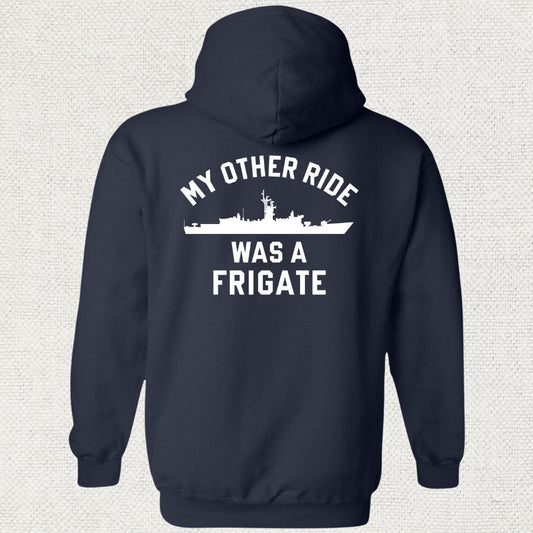NavyHumor Hoodie Navy / S My Other Ride Was A Frigate (Knox-Class) Hoodie