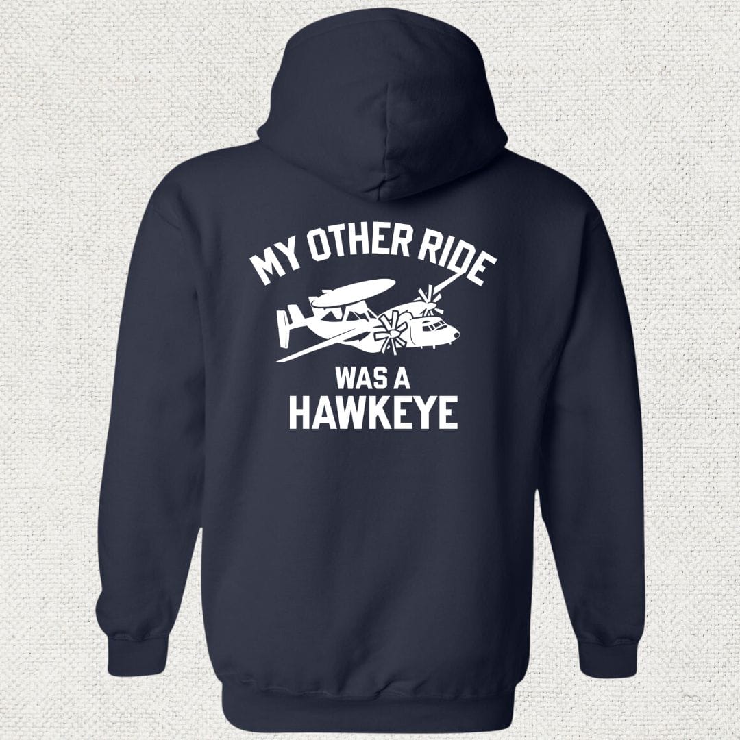 NavyHumor Hoodie Navy / S My Other Ride Was A Hawkeye Hoodie
