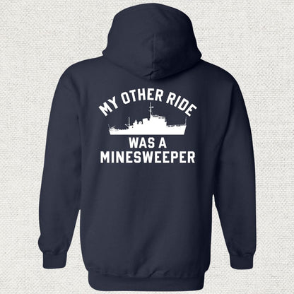 NavyHumor Hoodie Navy / S My Other Ride Was A Minesweeper Hoodie