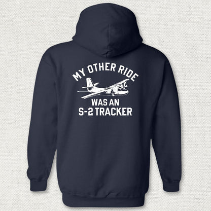 NavyHumor Hoodie Navy / S My Other Ride Was A S-2 Tracker (Boom) Hoodie