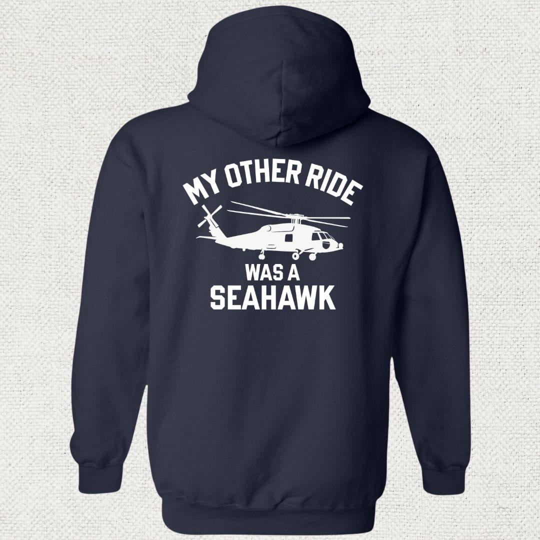 NavyHumor Hoodie Navy / S My Other Ride Was A Seahawk Hoodie