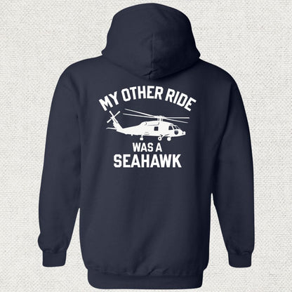 NavyHumor Hoodie Navy / S My Other Ride Was A Seahawk Hoodie