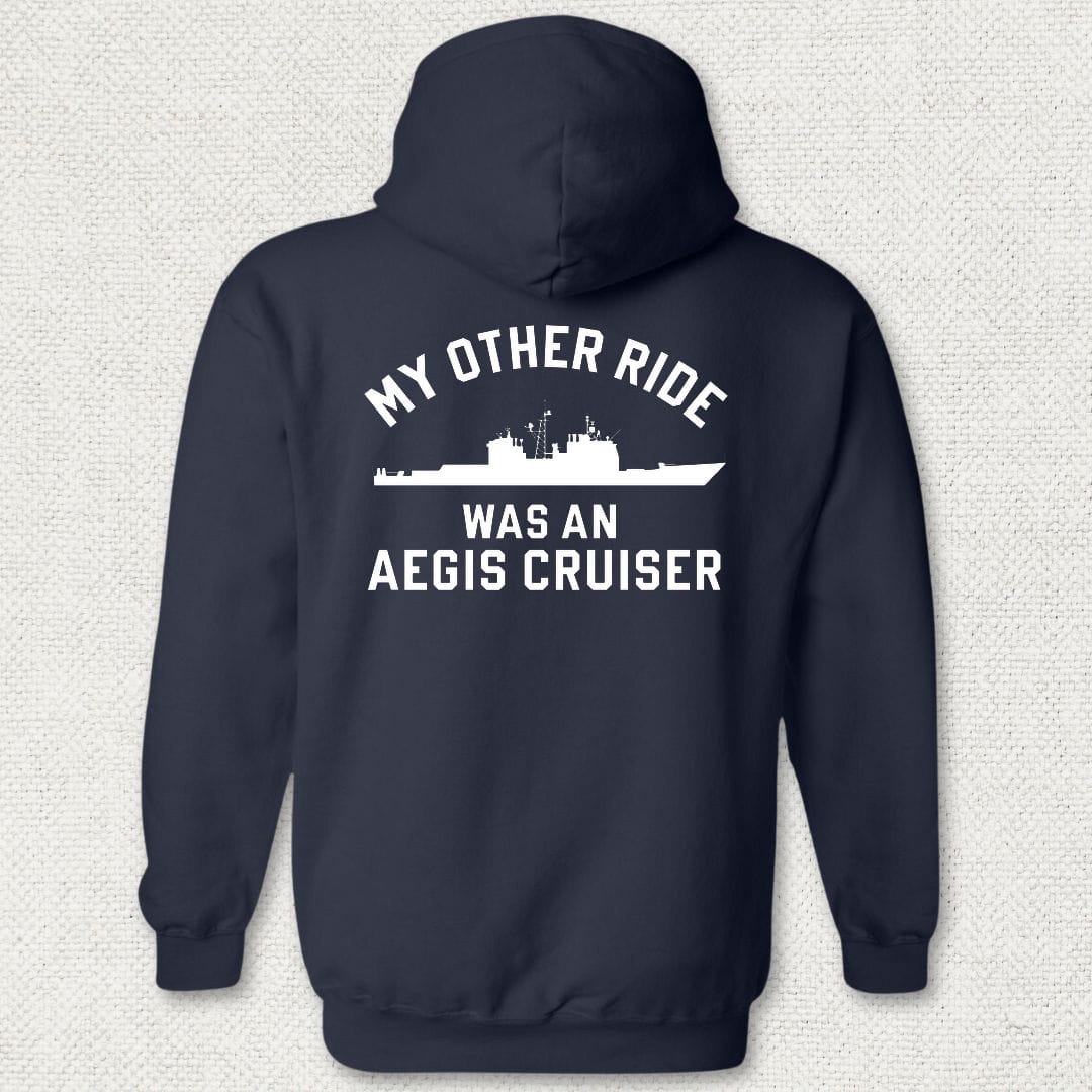 NavyHumor Hoodie Navy / S My Other Ride Was An AEGIS Cruiser Hoodie