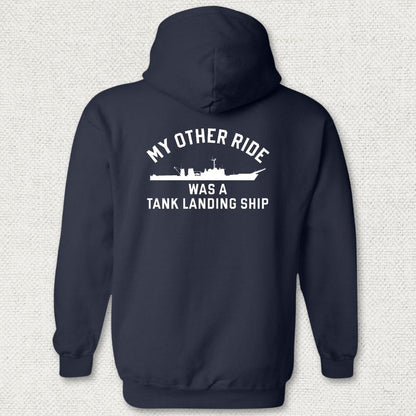NavyHumor Hoodie Navy / S My Other Ride Was An LST (Newport-Class) Hoodie