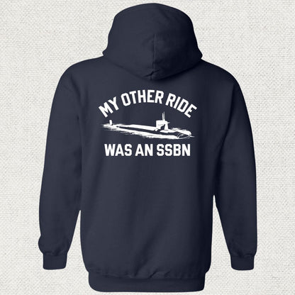 NavyHumor Hoodie Navy / S My Other Ride Was An SSBN Hoodie