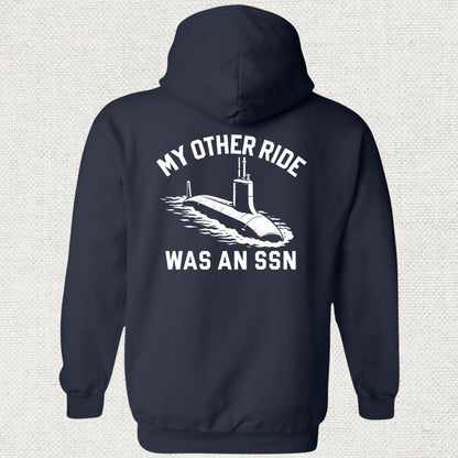 NavyHumor Hoodie Navy / S My Other Ride Was An SSN Hoodie