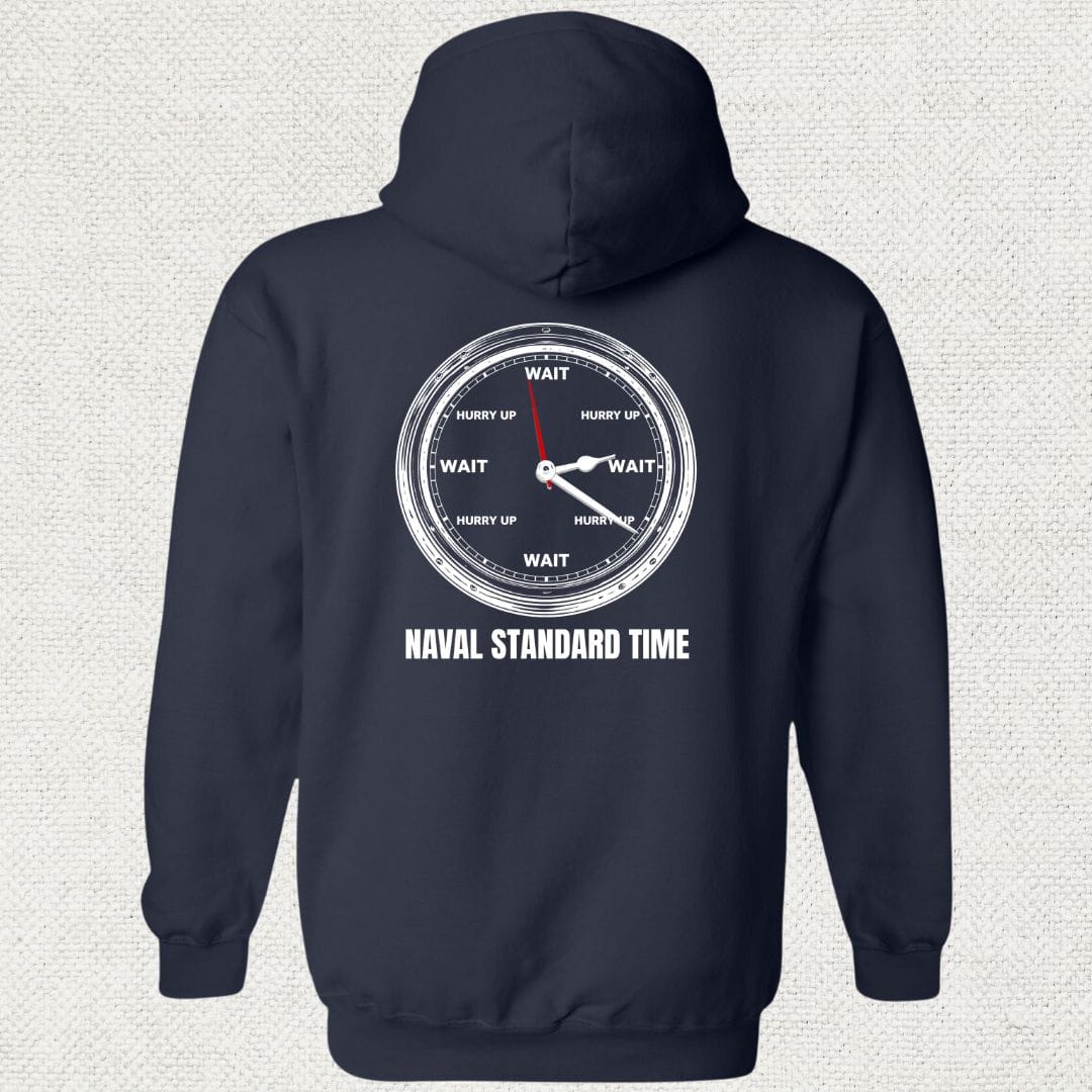 NavyHumor Hoodie Navy / S Naval Standard Time Hoodie