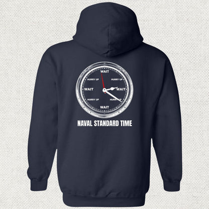 NavyHumor Hoodie Navy / S Naval Standard Time Hoodie