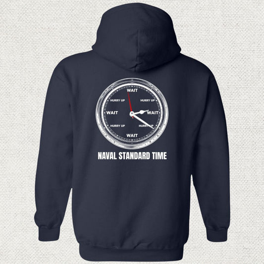 NavyHumor Hoodie Navy / S Naval Standard Time Hoodie