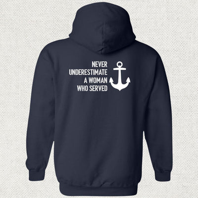 Never Underestimate A Woman Hoodie